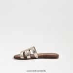 Sam Edelman Bay-Slide-Sandale Kinder geschmolzenes Gold Schuhwerk 2P8JNV889 - Image 4