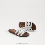 Sam Edelman Bay-Slide-Sandale Kinder helles Weiss Schuhwerk 2P8JNV890 - Image 7