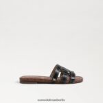 Sam Edelman Bay-Slide-Sandale Kinder schwarzes Leder Schuhwerk 2P8JNV891 - Image 2
