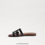 Sam Edelman Bay-Slide-Sandale Kinder schwarzes Leder Schuhwerk 2P8JNV891 - Image 4