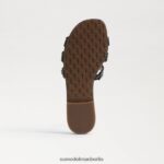 Sam Edelman Bay-Slide-Sandale Kinder schwarzes Leder Schuhwerk 2P8JNV891 - Image 6