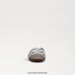 Sam Edelman Bay-Slide-Sandale Kinder weiches Silber Schuhwerk 2P8JNV888 - Image 3