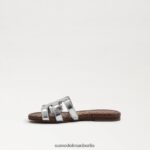 Sam Edelman Bay-Slide-Sandale Kinder weiches Silber Schuhwerk 2P8JNV888 - Image 4