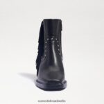 Sam Edelman Bernie Fransenstiefelette Frauen schwarzes Leder Schuhwerk 2P8JNV731 - Image 3