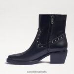 Sam Edelman Bernie Fransenstiefelette Frauen schwarzes Leder Schuhwerk 2P8JNV731 - Image 4