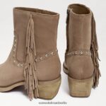 Sam Edelman Bernie Fransenstiefelette Frauen Wildleder aus Zedernholz Schuhwerk 2P8JNV732 - Image 7