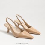 Sam Edelman Bianka Slingback-Pumpe Frauen goldenes Sandpatent Schuhwerk 2P8JNV95