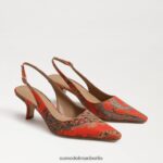 Sam Edelman Bianka Slingback-Pumpe Frauen Orangenmohn Schuhwerk 2P8JNV92