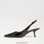 Sam Edelman Bianka Slingback-Pumpe Frauen schwarzes Lackleder Schuhwerk 2P8JNV93 - Image 4
