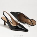Sam Edelman Bianka Slingback-Pumpe Frauen schwarzes Lackleder Schuhwerk 2P8JNV93 - Image 7