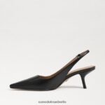 Sam Edelman Bianka Slingback-Pumpe Frauen schwarzes Leder Schuhwerk 2P8JNV89 - Image 4