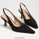 Sam Edelman Bianka Slingback-Pumpe Frauen schwarzes Wildleder Schuhwerk 2P8JNV97 - Image 7