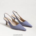Sam Edelman Bianka Slingback-Pumpe Frauen staubiges violettes Wildleder Schuhwerk 2P8JNV96
