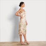 Sam Edelman Blumenbesticktes Midikleid Frauen Ecru-Multi Bekleidung 2P8JNV1064 - Image 2