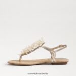 Sam Edelman Brinda Zehenstegsandale Frauen Gold Blatt Schuhwerk 2P8JNV727 - Image 4