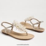 Sam Edelman Brinda Zehenstegsandale Frauen Gold Blatt Schuhwerk 2P8JNV727 - Image 7