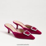 Sam Edelman Brit-Kitten-Heel-Mule Frauen Himbeersamt Schuhwerk 2P8JNV431
