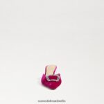 Sam Edelman Brit-Kitten-Heel-Mule Frauen Himbeersamt Schuhwerk 2P8JNV431 - Image 3