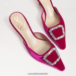 Sam Edelman Brit-Kitten-Heel-Mule Frauen Himbeersamt Schuhwerk 2P8JNV431 - Image 7