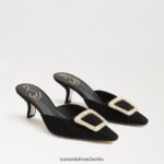 Sam Edelman Brit-Kitten-Heel-Mule Frauen schwarzes Wildleder Schuhwerk 2P8JNV434