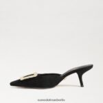Sam Edelman Brit-Kitten-Heel-Mule Frauen schwarzes Wildleder Schuhwerk 2P8JNV434 - Image 4