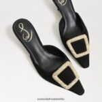 Sam Edelman Brit-Kitten-Heel-Mule Frauen schwarzes Wildleder Schuhwerk 2P8JNV434 - Image 7