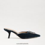Sam Edelman Brit-Kitten-Heel-Mule Frauen tiefer saphirfarbener Samt Schuhwerk 2P8JNV433 - Image 2
