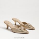 Sam Edelman Brit Tour Kitten Heel Frauen Bernstein Gold Schuhwerk 2P8JNV589