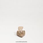 Sam Edelman Brit Tour Kitten Heel Frauen Bernstein Gold Schuhwerk 2P8JNV589 - Image 3