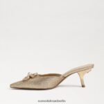 Sam Edelman Brit Tour Kitten Heel Frauen Bernstein Gold Schuhwerk 2P8JNV589 - Image 4