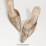 Sam Edelman Brit Tour Kitten Heel Frauen Bernstein Gold Schuhwerk 2P8JNV589 - Image 7