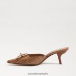 Sam Edelman Brit Tour Kitten Heel Frauen cuoio Schuhwerk 2P8JNV586 - Image 4
