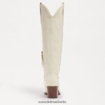 Sam Edelman Britten Westernstiefel Frauen modernes elfenbeinfarbenes Leder Schuhwerk 2P8JNV814 - Image 5