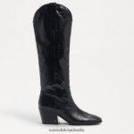 Sam Edelman Britten Westernstiefel Frauen schwarzes Leder Schuhwerk 2P8JNV815 - Image 2