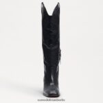Sam Edelman Britten Westernstiefel Frauen schwarzes Leder Schuhwerk 2P8JNV815 - Image 3