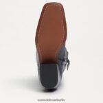 Sam Edelman Britten Westernstiefel Frauen schwarzes Leder Schuhwerk 2P8JNV815 - Image 6