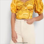 Sam Edelman Codie-Hose mit hohem Bund und weitem Bein Frauen natürlich Bekleidung 2P8JNV1203 - Image 2
