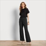 Sam Edelman Codie-Hose mit hohem Bund und weitem Bein Frauen Schwarz Bekleidung 2P8JNV1209
