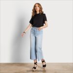 Sam Edelman Codie-Hose mit hohem Bund und weitem Bein Frauen sternenklar Bekleidung 2P8JNV1215 - Image 3