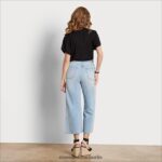 Sam Edelman Codie-Hose mit hohem Bund und weitem Bein Frauen sternenklar Bekleidung 2P8JNV1215 - Image 4