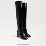 Sam Edelman Cosette hoher Stiefel Frauen schwarzes Lackleder Schuhwerk 2P8JNV746