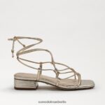 Sam Edelman Daffy-Sandale Frauen Blattgoldleder Schuhwerk 2P8JNV421 - Image 2