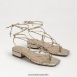 Sam Edelman Daffy-Sandale Frauen Blattgoldleder Schuhwerk 2P8JNV421