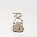 Sam Edelman Daffy-Sandale Frauen Blattgoldleder Schuhwerk 2P8JNV421 - Image 3