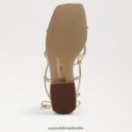 Sam Edelman Daffy-Sandale Frauen Blattgoldleder Schuhwerk 2P8JNV421 - Image 6