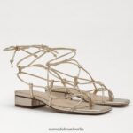Sam Edelman Daffy-Sandale Frauen Blattgoldleder Schuhwerk 2P8JNV421 - Image 7