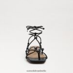 Sam Edelman Daffy-Sandale Frauen schwarzes Leder Schuhwerk 2P8JNV420 - Image 3