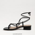 Sam Edelman Daffy-Sandale Frauen schwarzes Leder Schuhwerk 2P8JNV420 - Image 4