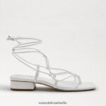 Sam Edelman Daffy-Sandale Frauen strahlend weißes Leder Schuhwerk 2P8JNV422 - Image 2