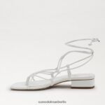 Sam Edelman Daffy-Sandale Frauen strahlend weißes Leder Schuhwerk 2P8JNV422 - Image 4